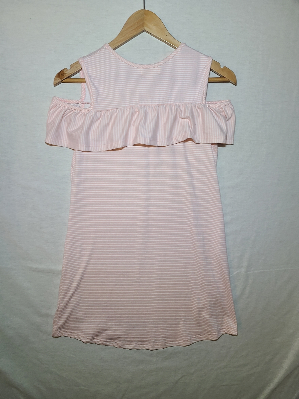 btween Pink Cold-Shoulder Ruffle Dress - Picture 2 of 3